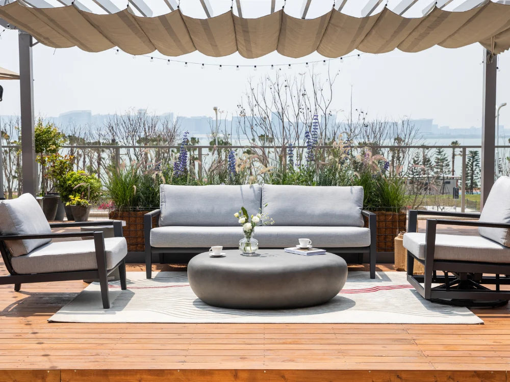 Laguna Outdoor Aluminum 3-Seat Sofa with Sunbrella® Cushions (OS2506T)