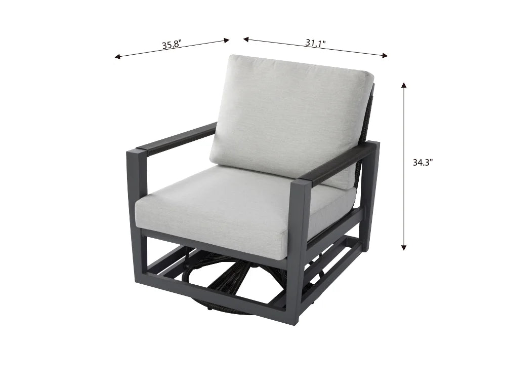 Laguna Outdoor Aluminum Swivel Chair with Sunbrella® Cushions (OS2506W)