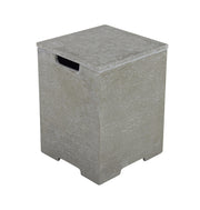 Light Gray Concrete Propane Tank Cover with Removable Top