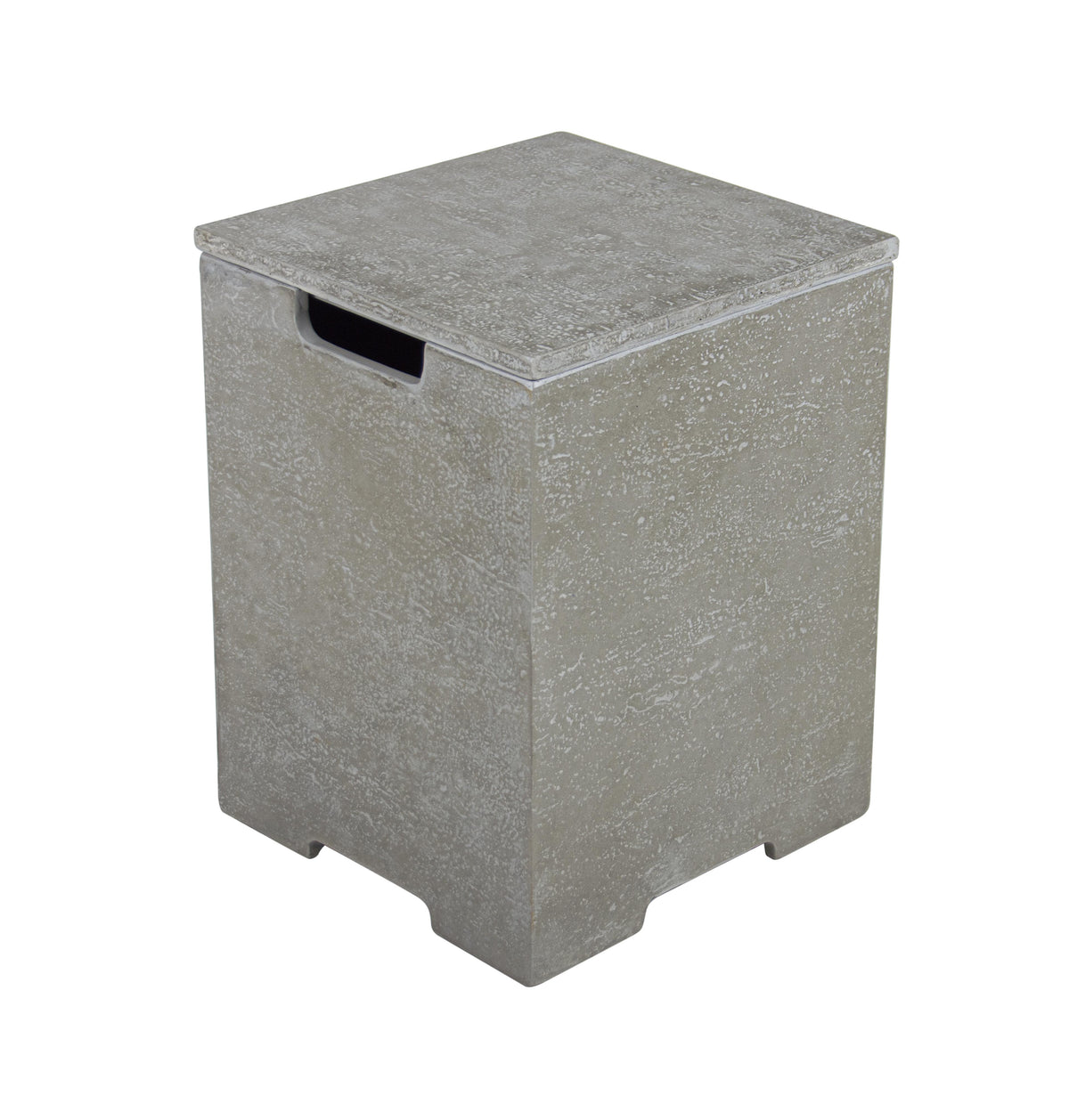 Light Gray Concrete Propane Tank Cover with Removable Top