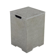 Light Gray Concrete Propane Tank Cover with Removable Top