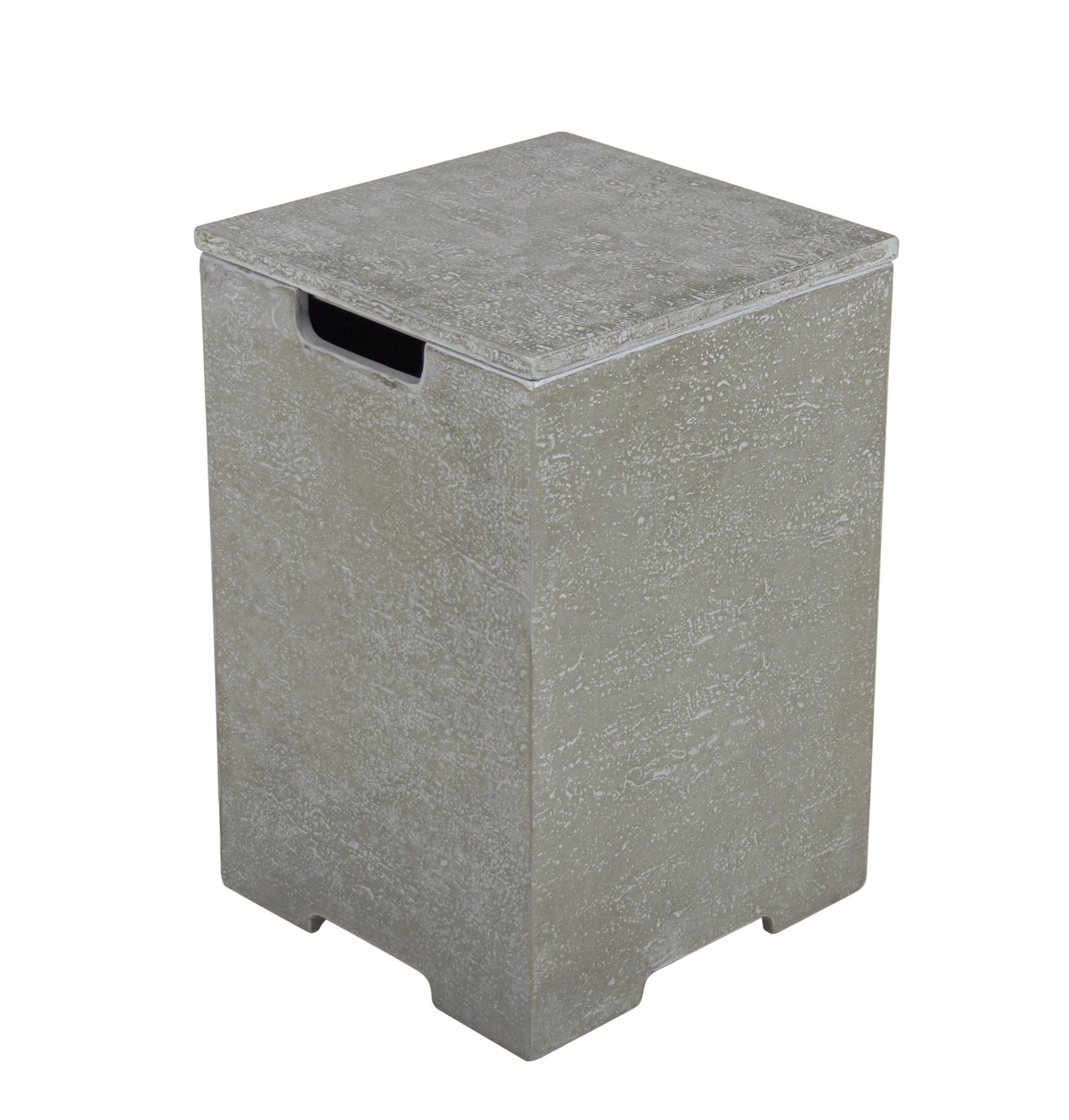 Light Gray Concrete Propane Tank Cover with Removable Top