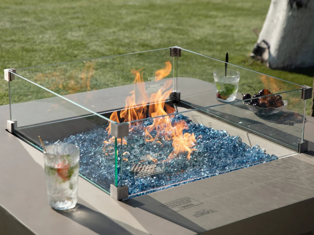 +Lucerne 42" Light Gray Sandstone Fire Table (OFG419LG)