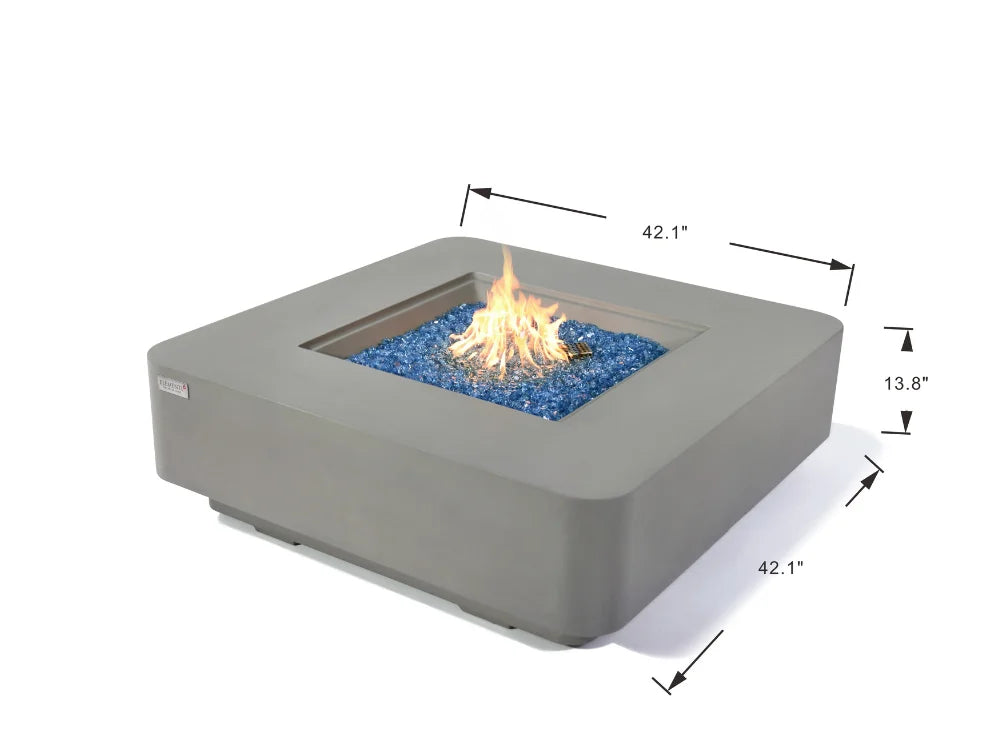 +Lucerne 42" Light Gray Sandstone Fire Table (OFG419LG)