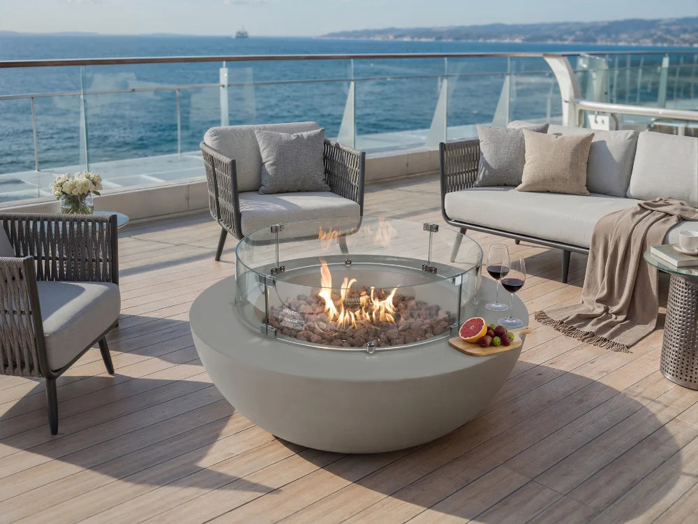 Lunar Bowl 42" Concrete Fire Table (OFG101)