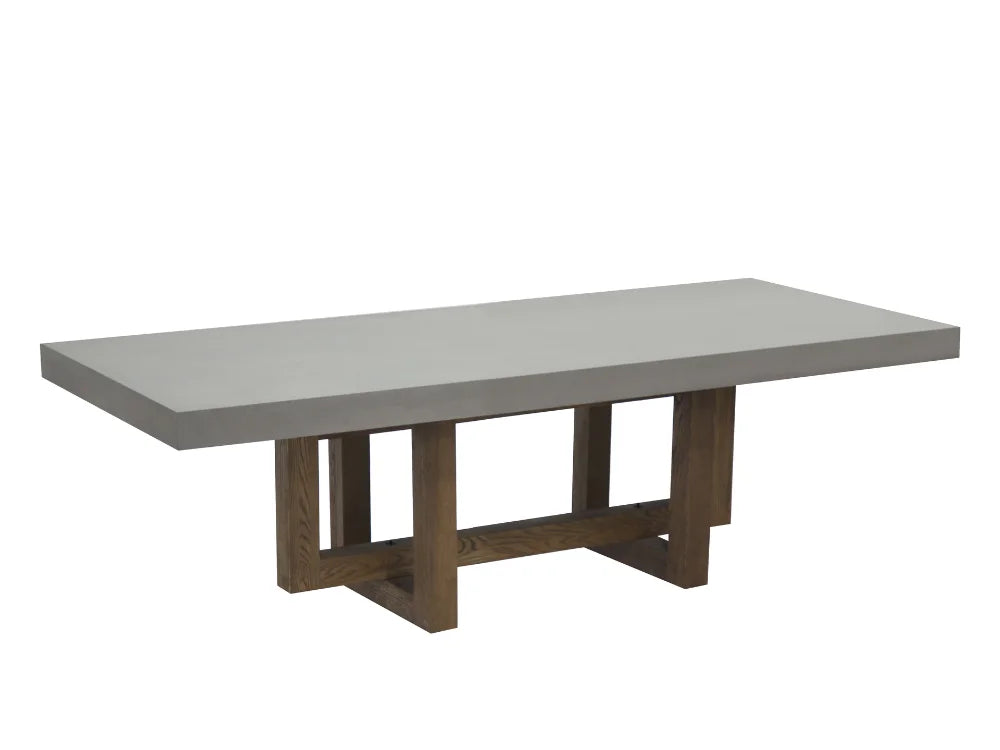 Malaga Concrete Dining Table w/ Manchurian Ash Legs (FDM-SG)