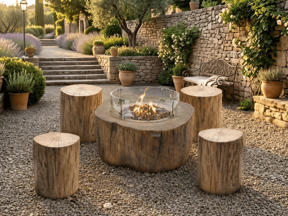 Manchester 42" Redwood Concrete Fire Table (OFG145RW)