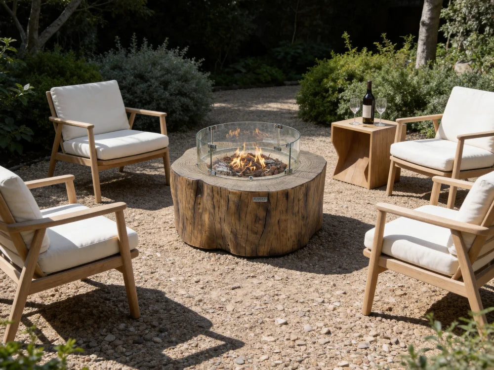 Manchester 42" Redwood Concrete Fire Table (OFG145RW)