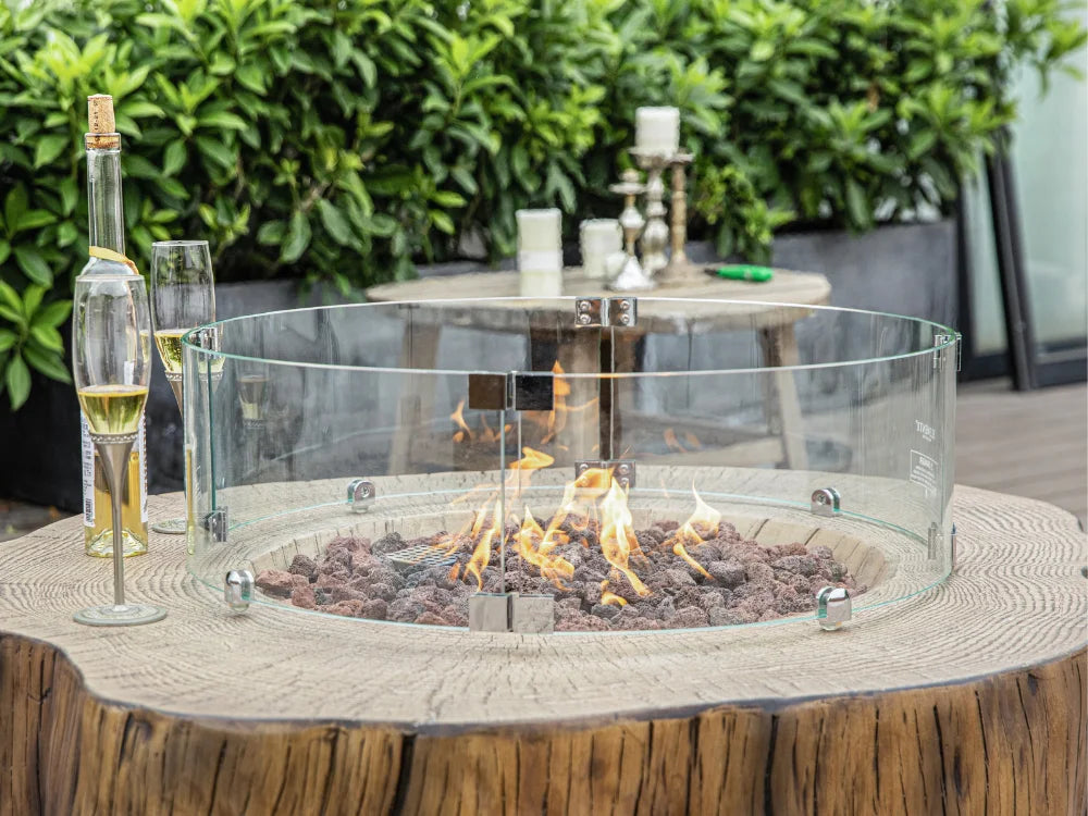 Manchester 42" Redwood Concrete Fire Table (OFG145RW)