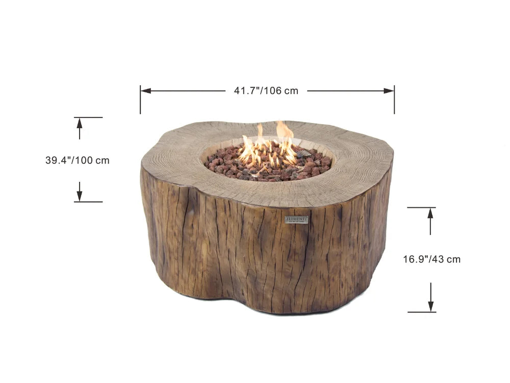 Manchester 42" Redwood Concrete Fire Table (OFG145RW)