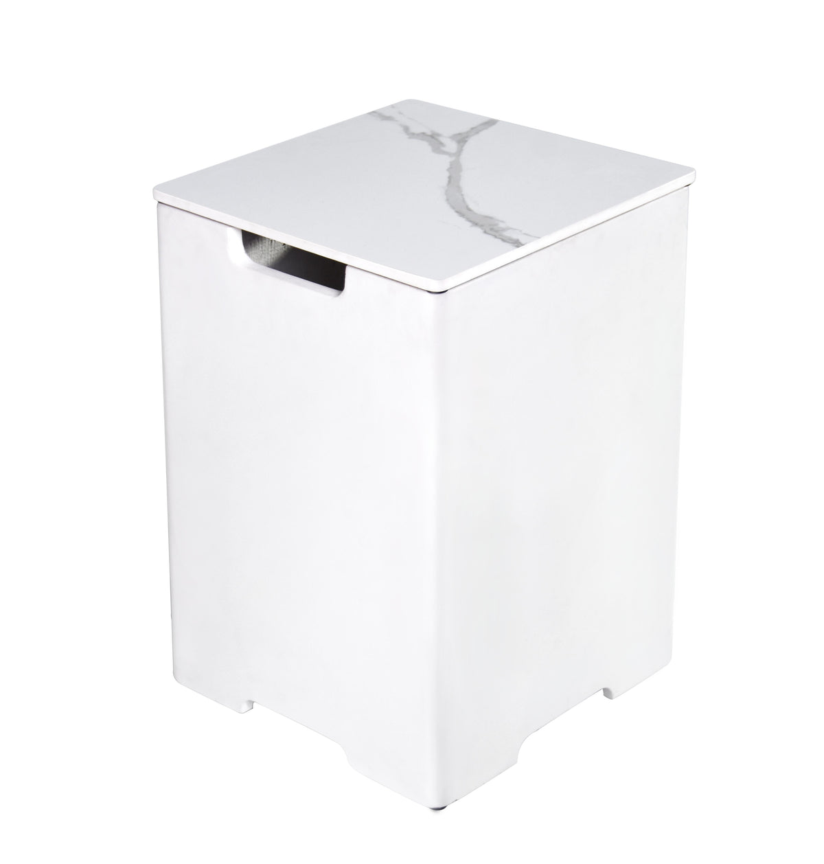 Marble Cream White Porcelain Tank Cover with Removable Top