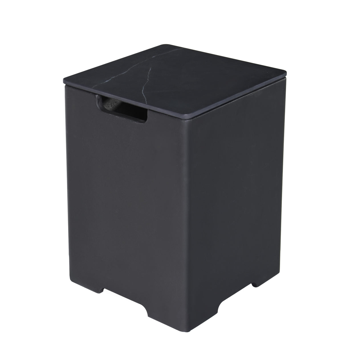 Marble Dark Gray Porcelain Tank Cover with Removable Top