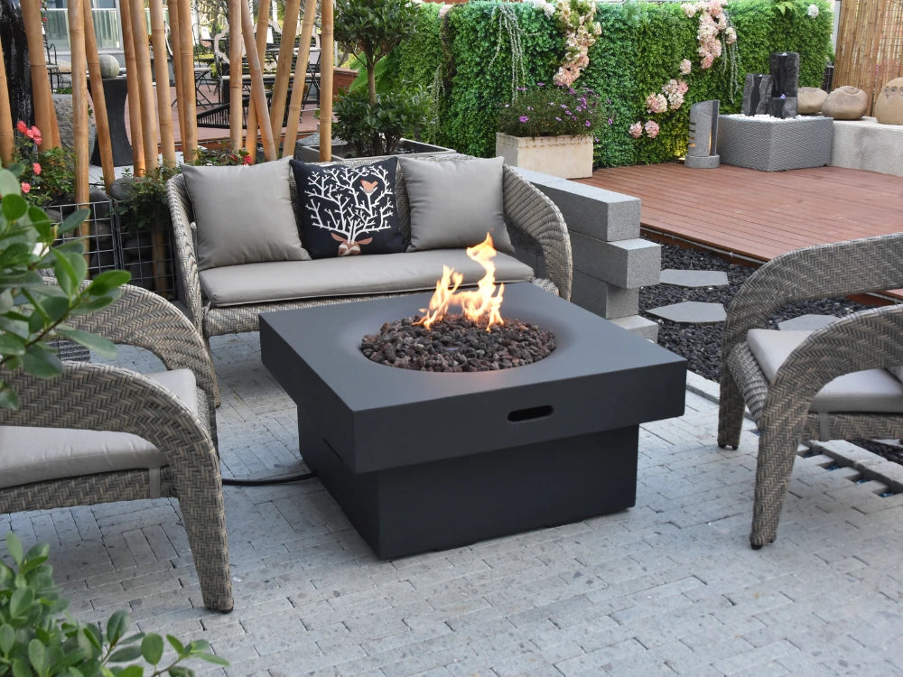 Modeno Branford 34" Light Gray Concrete Outdoor Fire Table (OFG141LG)