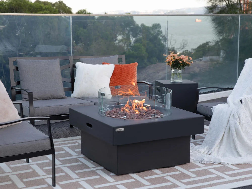 Modeno Branford 34" Light Gray Concrete Outdoor Fire Table (OFG141LG)