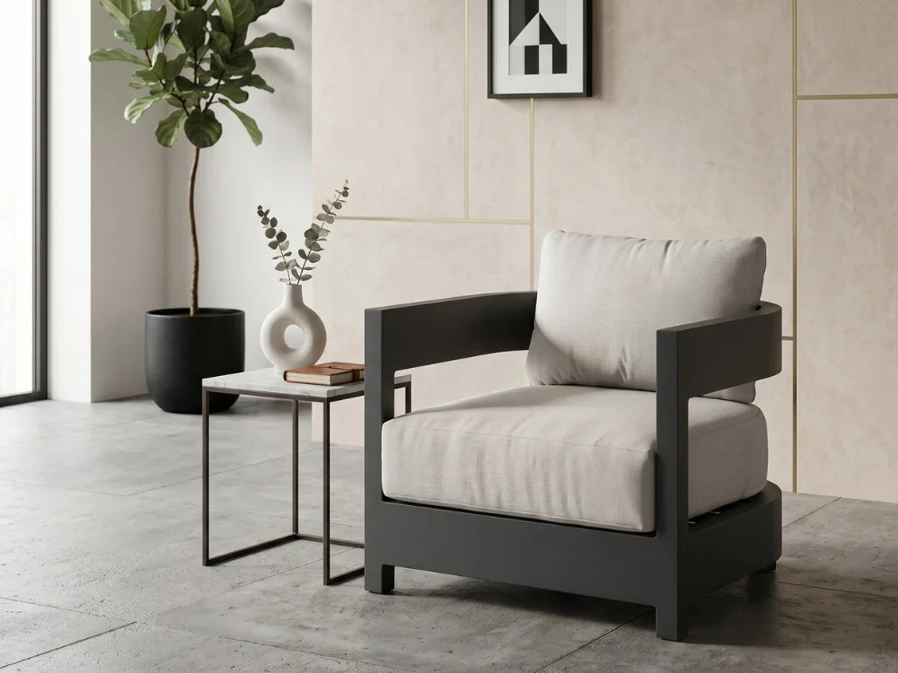 Monaco Powder-Coated Aluminum Patio Lounge Chair with Sunbrella® Cushions(OS2601S-CC)