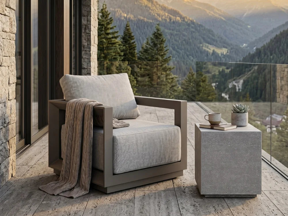 Newport Outdoor Powder-Coated Aluminum Lounge Chair with Sunbrella® Cushions(OS2505S-CS)