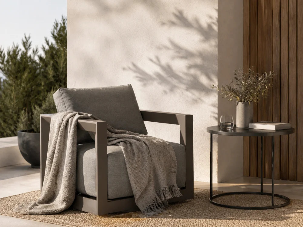 Newport Powder-Coated Aluminum Swivel Chair with Sunbrella® Cushions(OS2505W-CS)