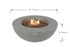 Lunar Bowl 42" Light Grey Concrete Fire Table (OFG101LG)
