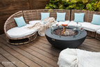Lunar Bowl 42" Dark Grey Concrete Fire Table (OFG101DG)