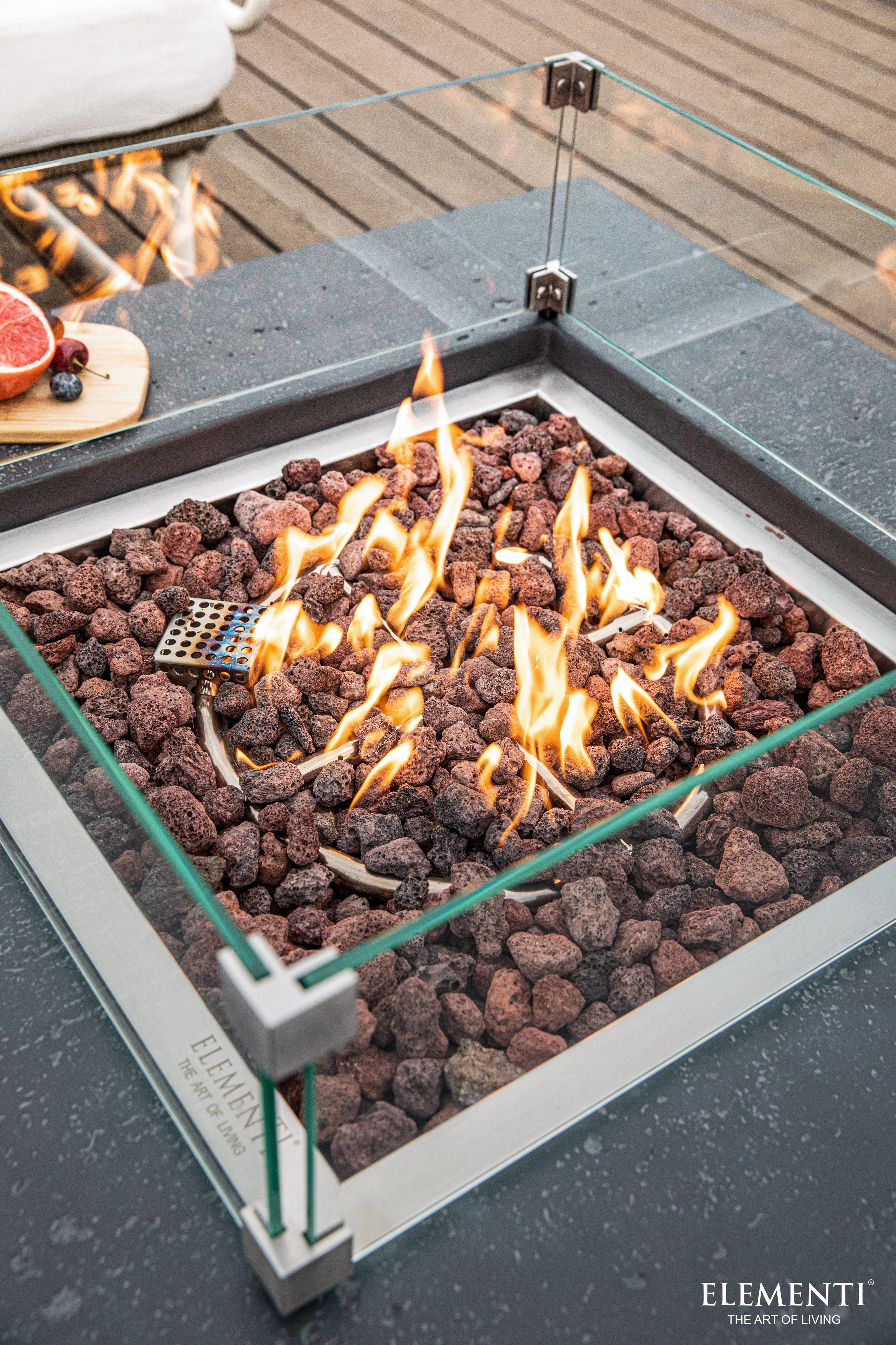 Manhattan 36" Dark Grey Concrete Fire Table (OFG103DG)