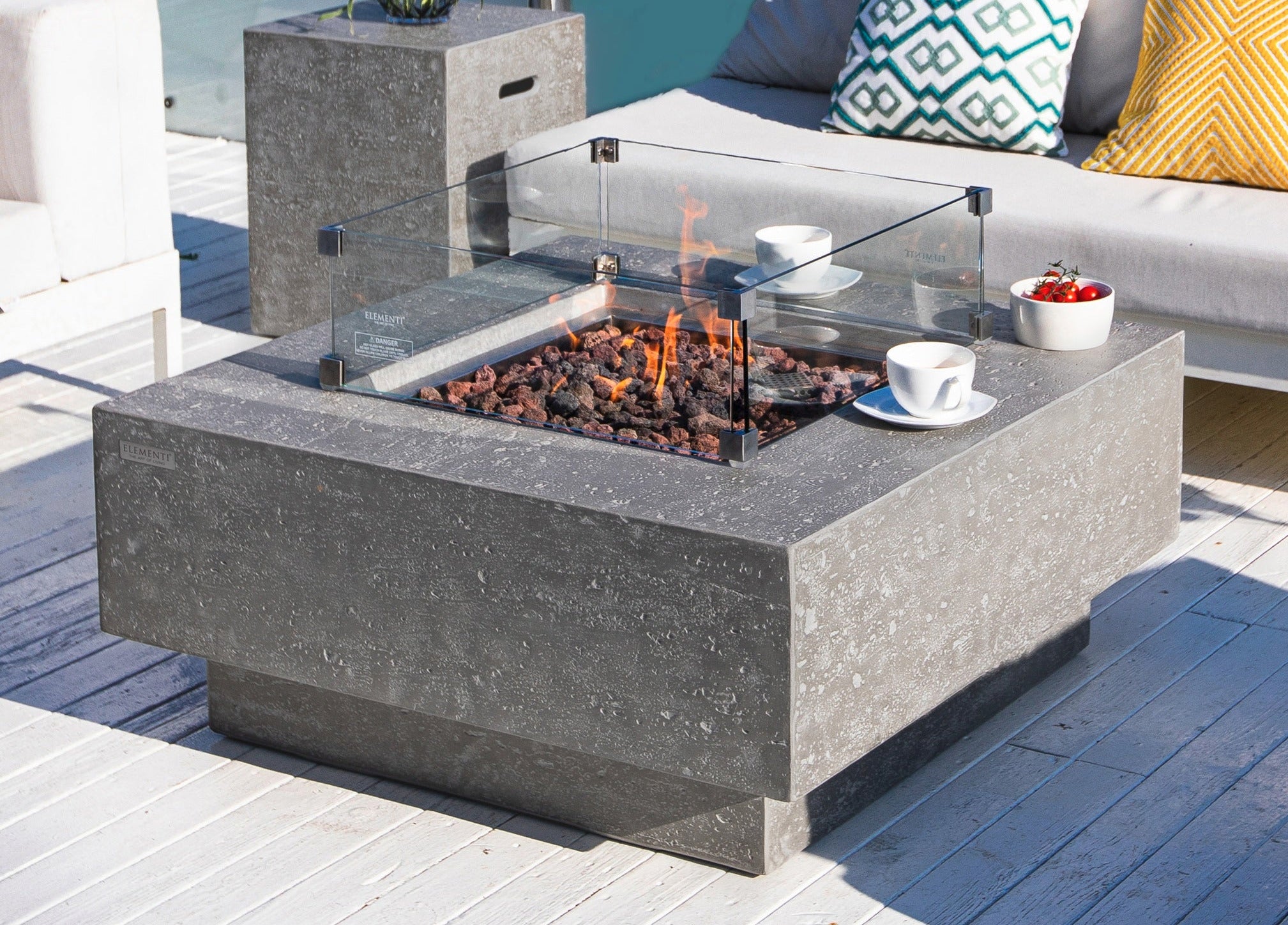Manhattan 36" Light Grey Concrete Fire Table (OFG103LG)