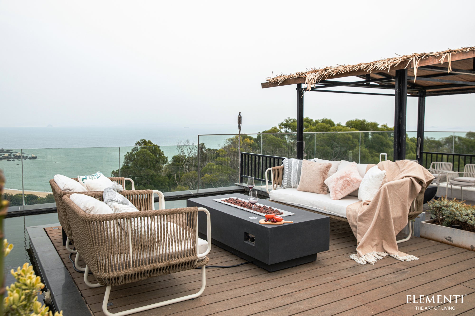 Granville 60" Dark Grey Concrete Fire Table (OFG121DG)