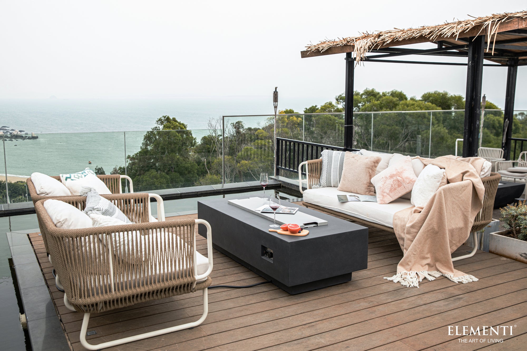 Granville 60" Dark Grey Concrete Fire Table (OFG121DG)