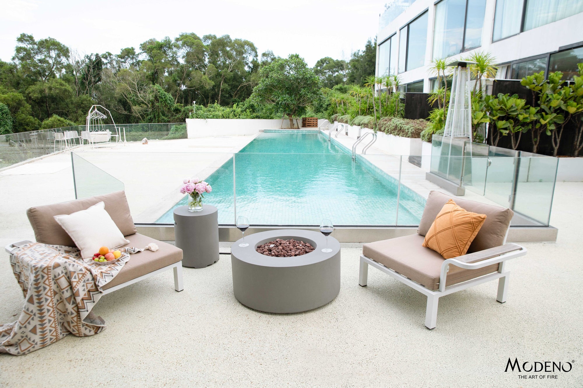 Modeno Tramore 34" Concrete Fire Table (OFG132)