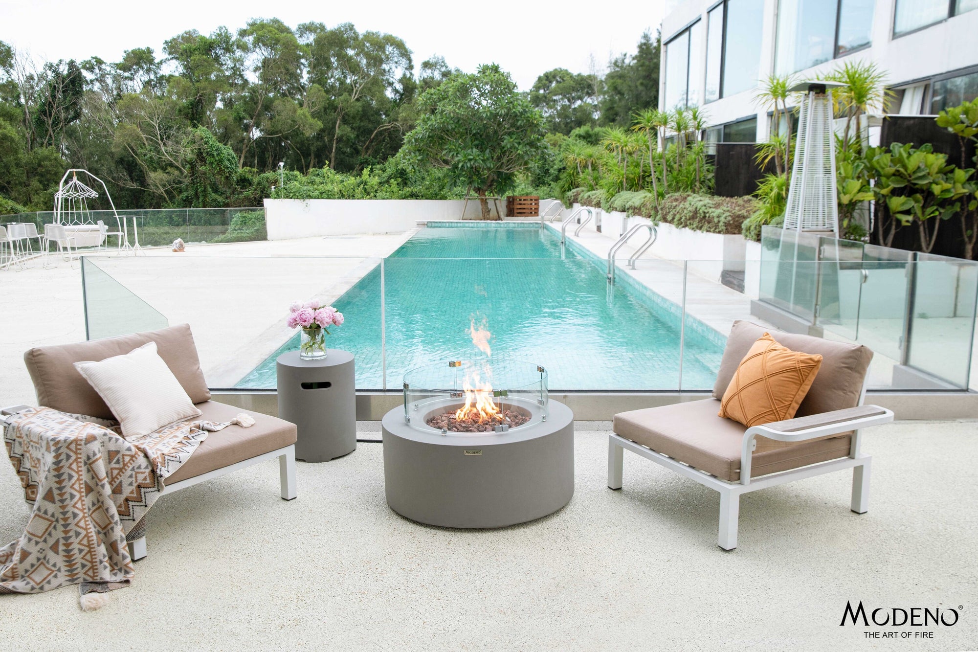 Modeno Tramore 34" Concrete Fire Table (OFG132)