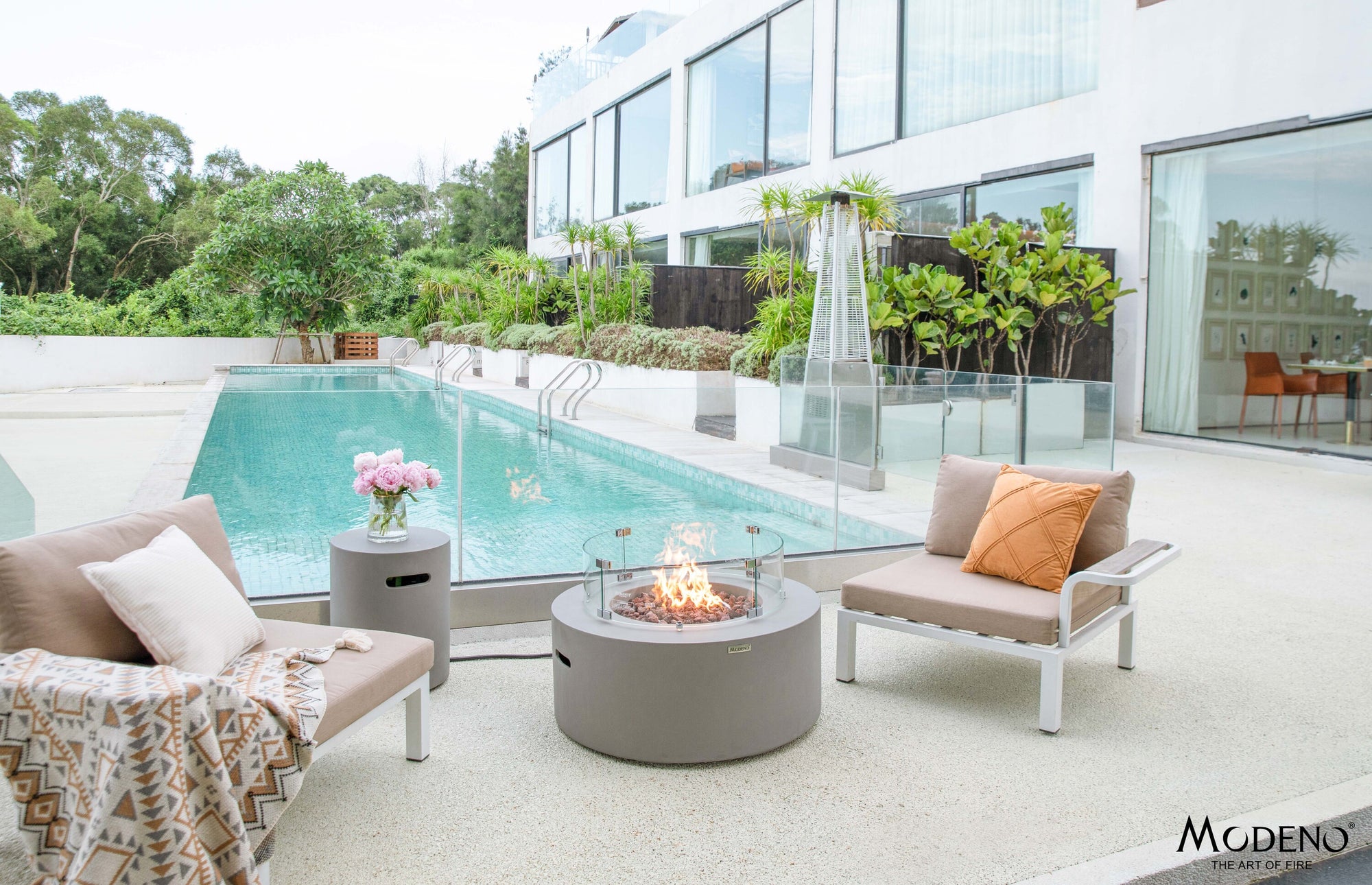 Modeno Tramore 34" Concrete Fire Table (OFG132)