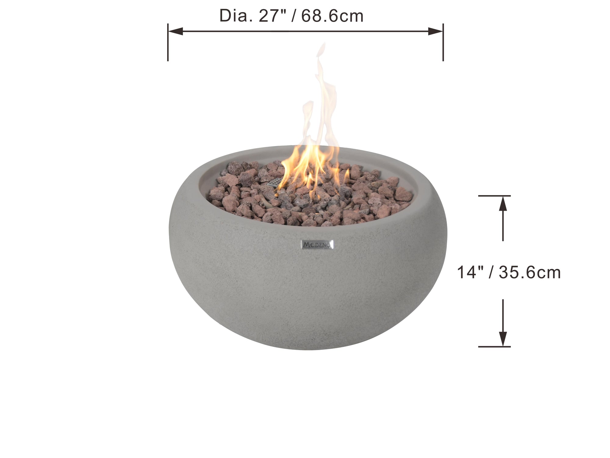 Modeno Newbridge 27" Concrete Fire Bowl (OFG138)