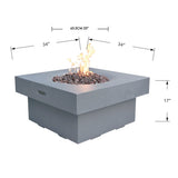 Modeno Branford 34" Light Grey Concrete Outdoor Fire Table (OFG141LG)
