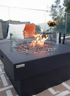 Modeno Branford 34" Black Concrete Outdoor Fire Table (OFG141)