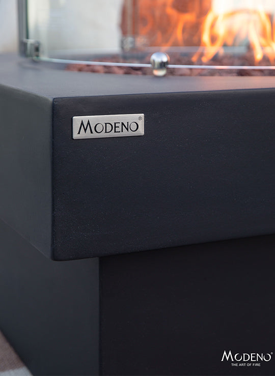 Modeno Branford 34" Black Concrete Outdoor Fire Table (OFG141)