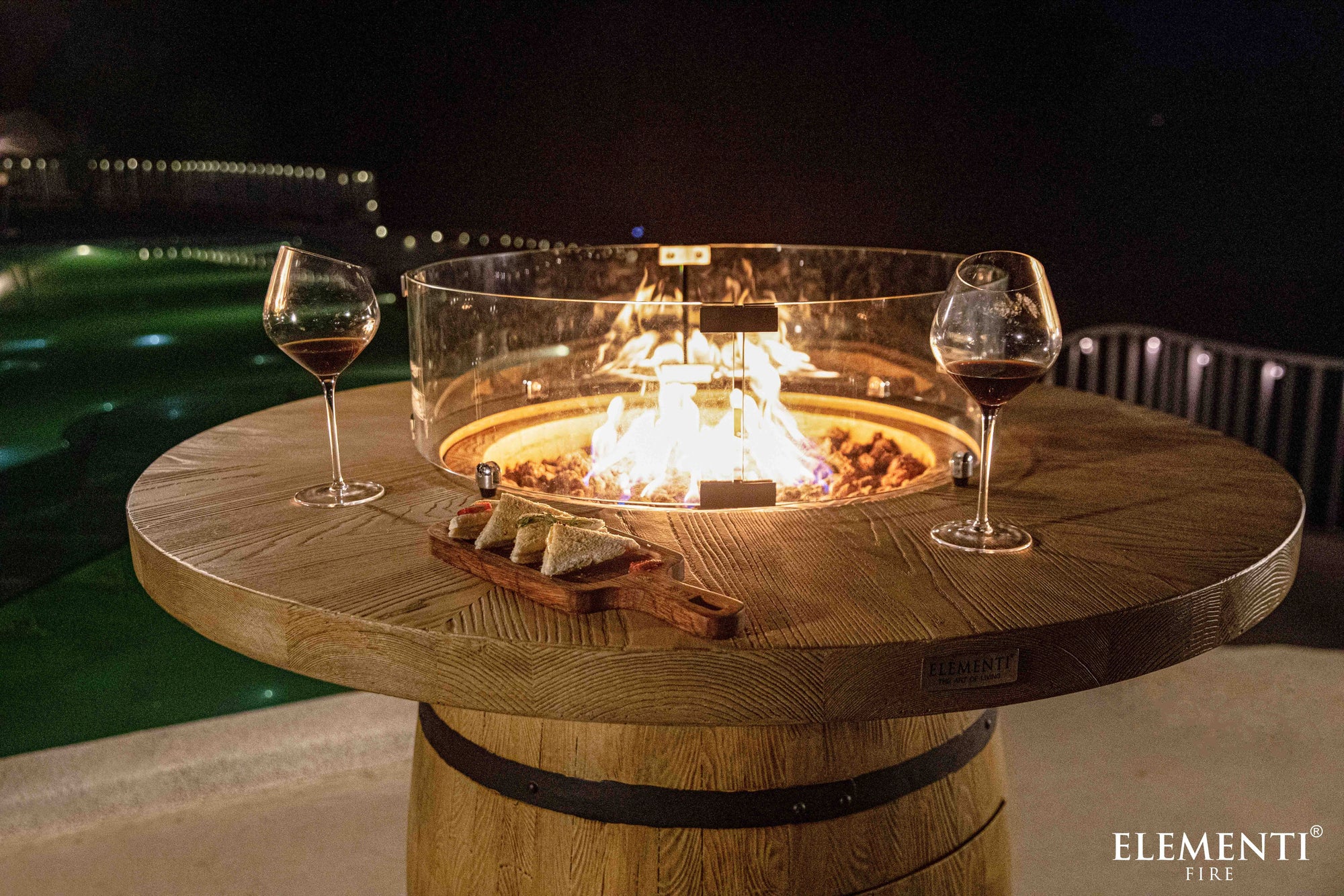 Lafite 48" Concrete Propane Barrel Fire Table (OFG225RW-LP)