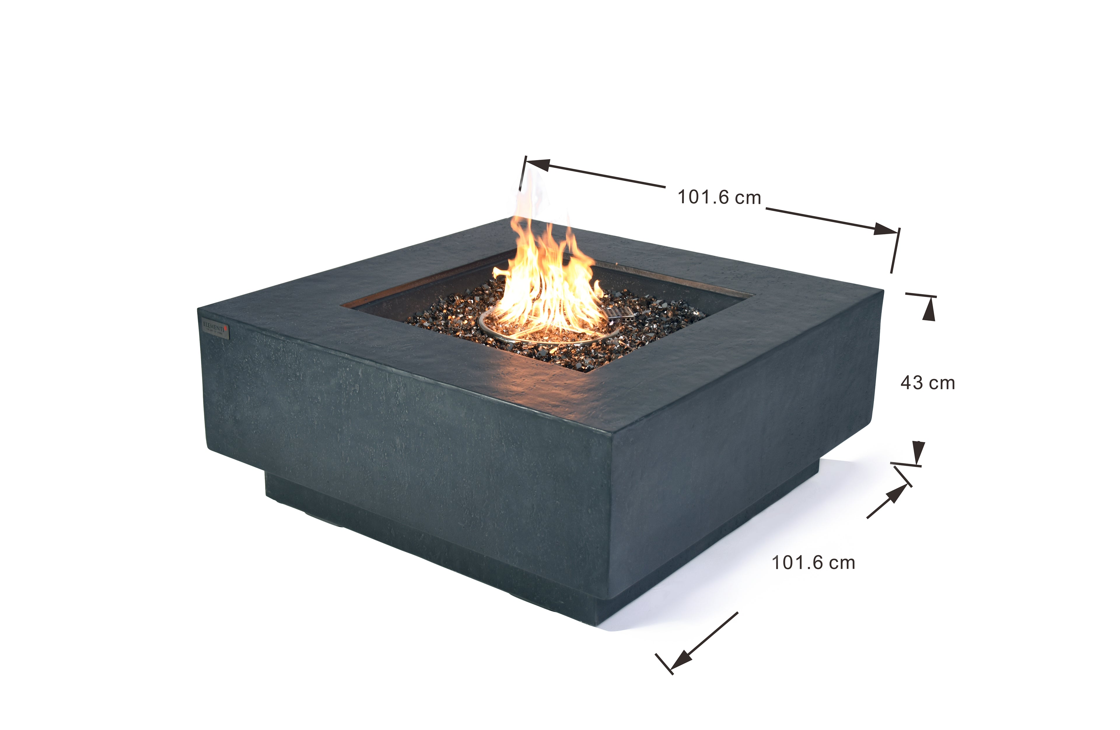 Bergen 40" Dark Grey Sandstone Fire Table (OFG413DG)