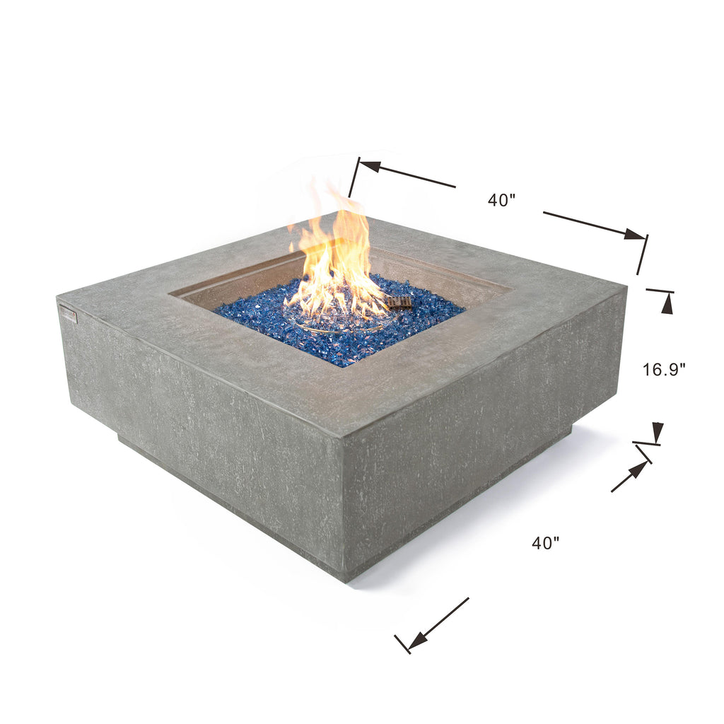 +Victoria 40" Space Grey Sandstone Fire Table (OFG413LG)