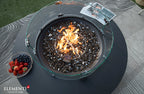 +Nimes 41" Dark Grey Sandstone Fire Table (OFG414DG)