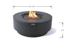 +Nimes 41" Dark Grey Sandstone Fire Table (OFG414DG)