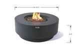 +Nimes 41" Dark Grey Sandstone Fire Table (OFG414DG)