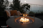 +Colosseo 41" Light Grey Sandstone Fire Table (OFG414LG)
