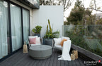 +Colosseo 41" Light Grey Sandstone Fire Table (OFG414LG)