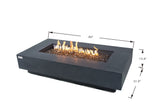 +Positano 60" Dark Grey Sandstone Fire Table (OFG415DG)