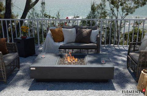 +Cannes 60" Dark Grey Sandstone Fire Table (OFG416DG)