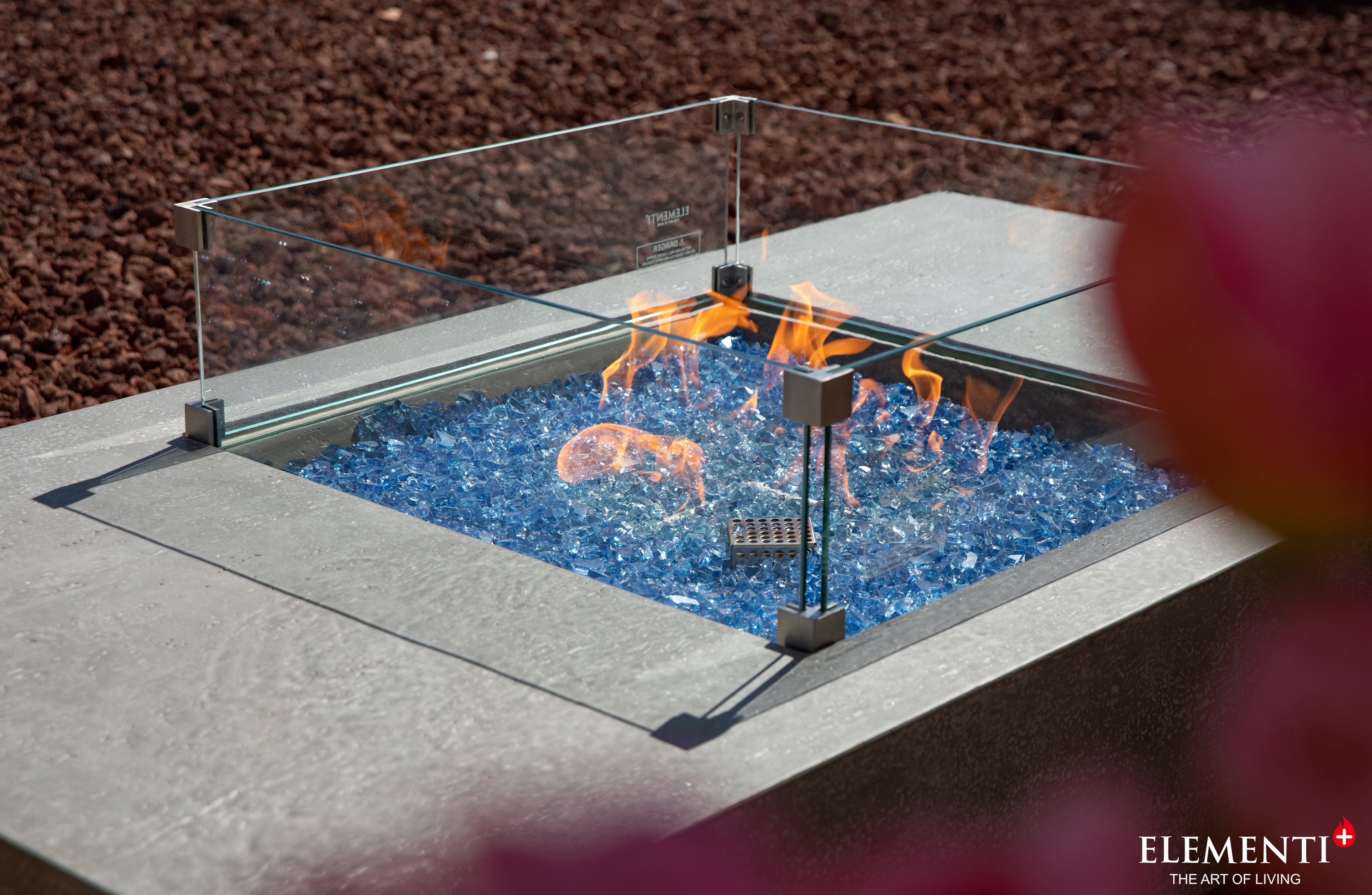 +Monte Carlo 60" Light Grey Sandstone Fire Table (OFG416LG)