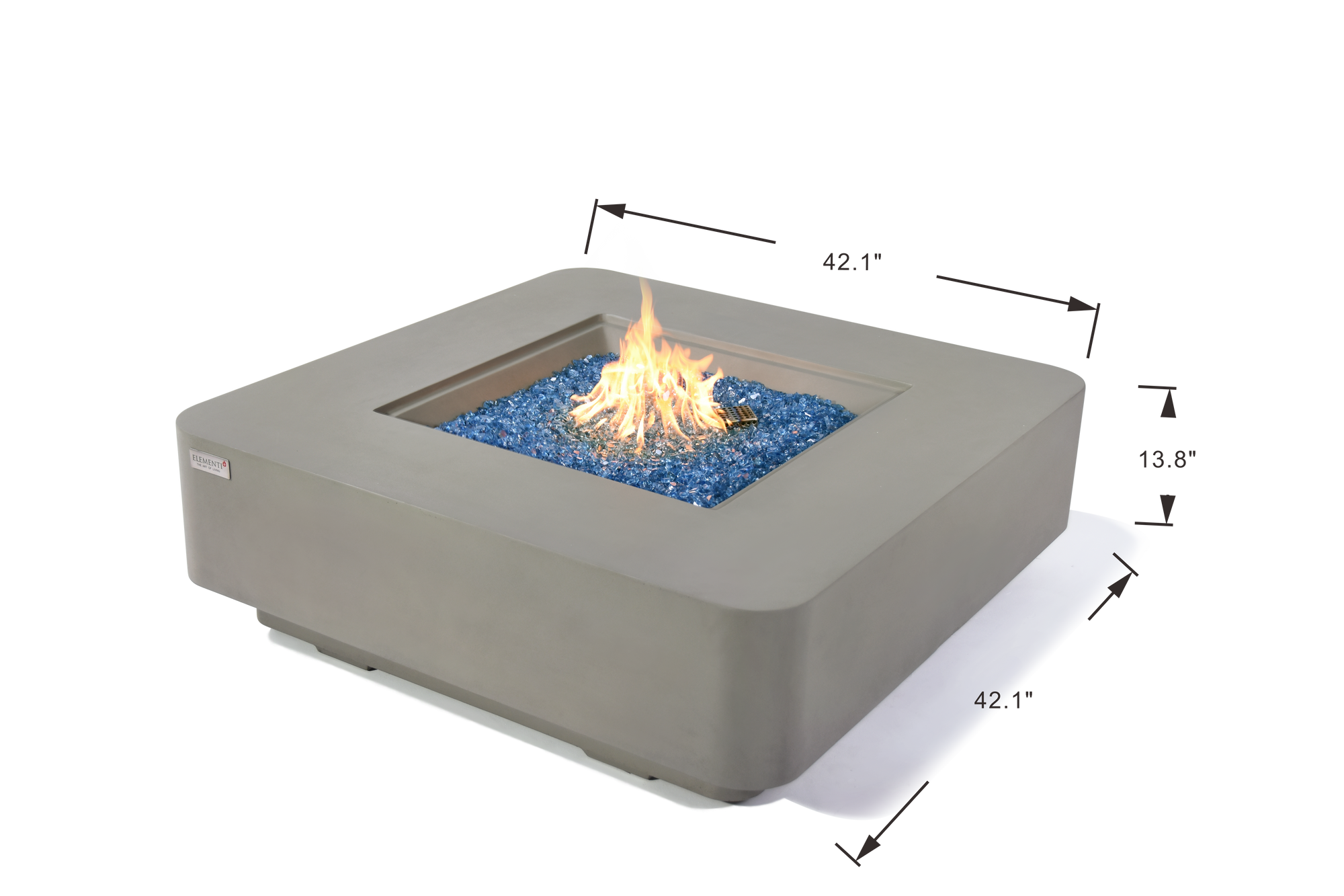 +Lucerne 42" Light Grey Sandstone Fire Table (OFG419LG)