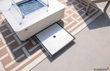 Annecy 42" Marble Porcelain Outdoor Fire Table (OFP101BW)