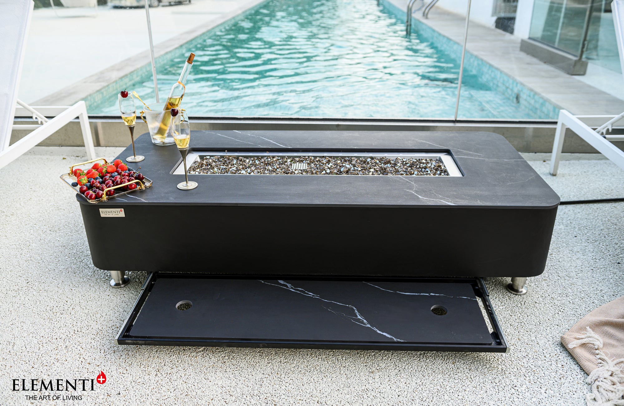 +Valencia 62" Marble Porcelain Fire Table (OFP102BB)