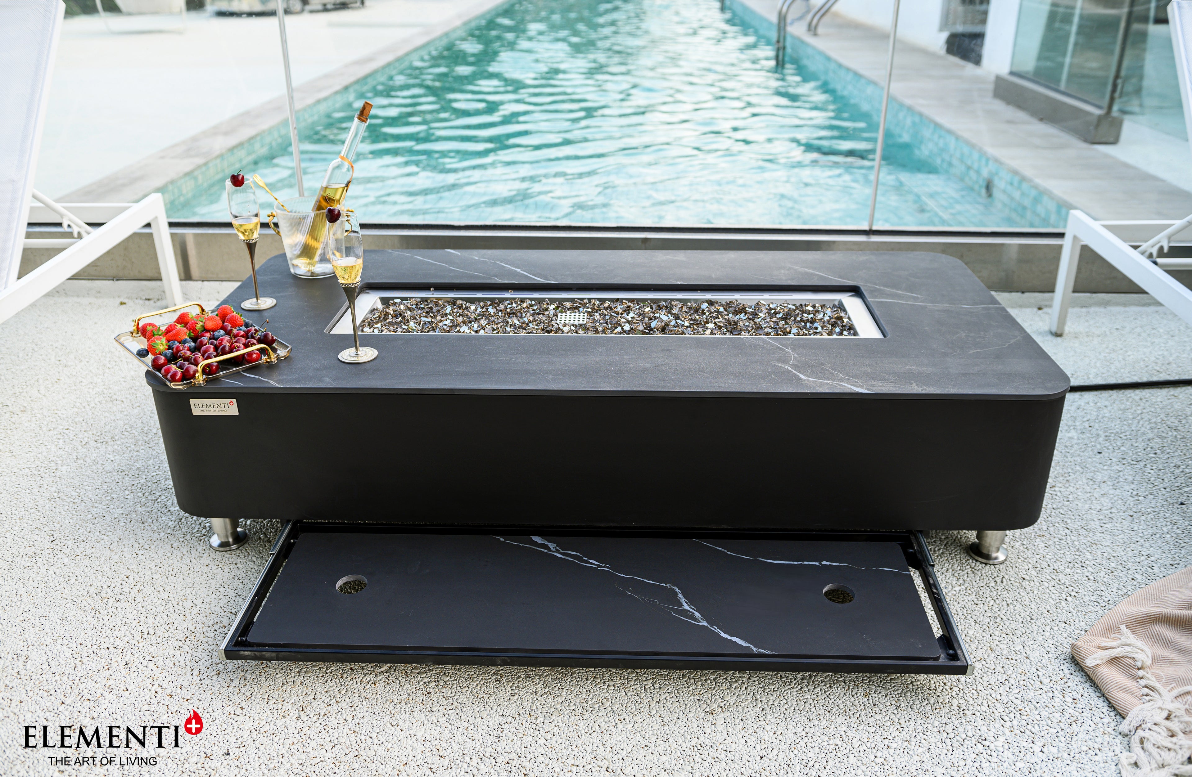 +Valencia 62" Marble Porcelain Fire Table (OFP102BB)