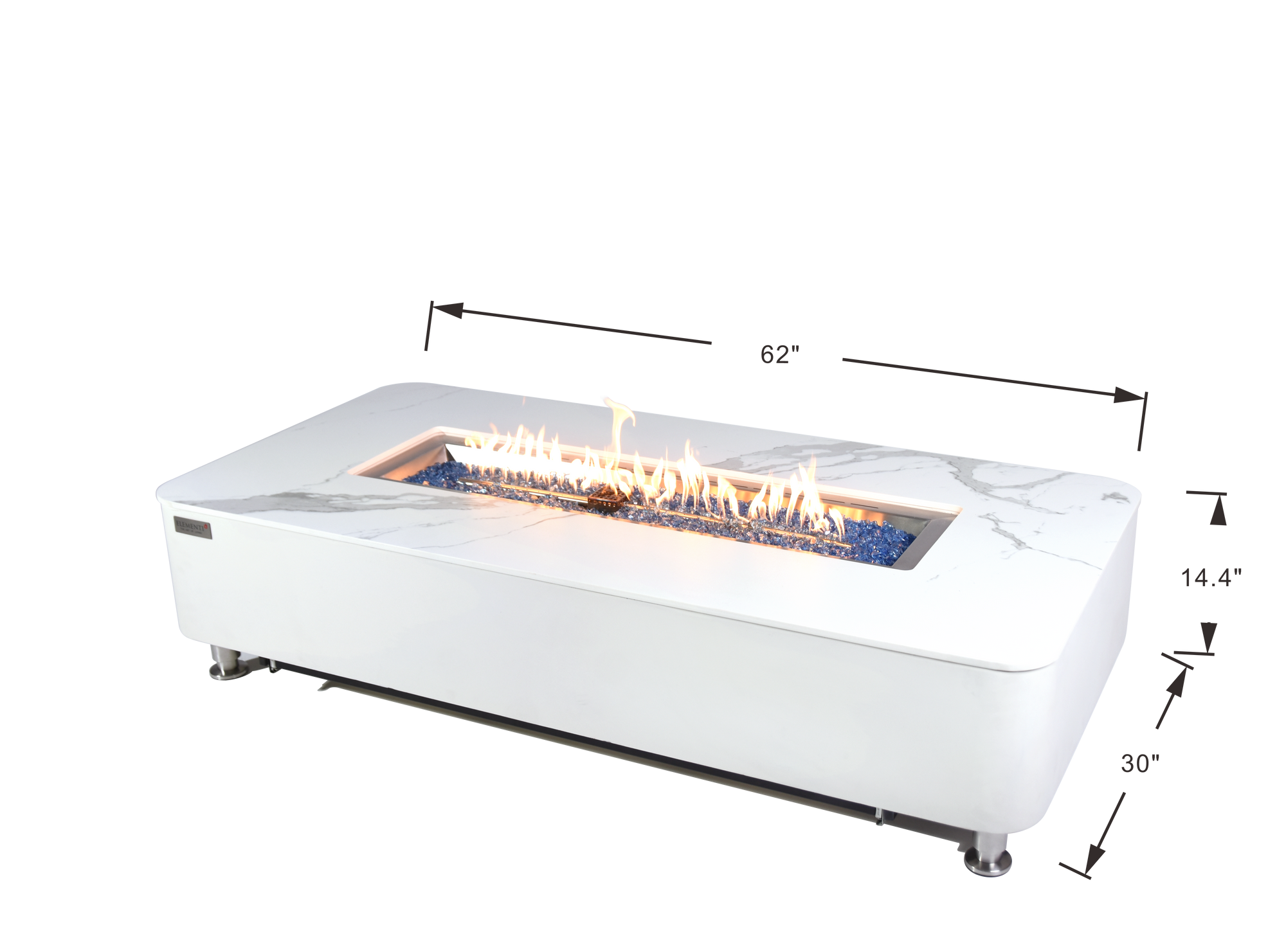 +Athens 62" Marble Porcelain Fire Table (OFP102BW)